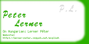 peter lerner business card