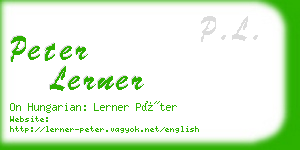 peter lerner business card